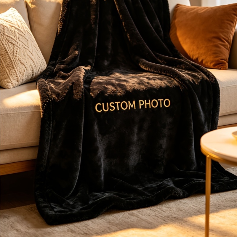 Personalized Custom Flannel Blanket, Soft Warm Comfortable Gift